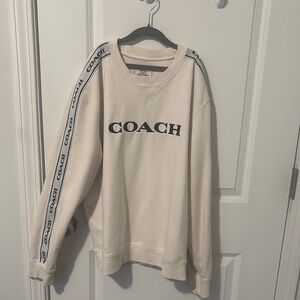 Coach Cream Sweatshirt with Black Logo
